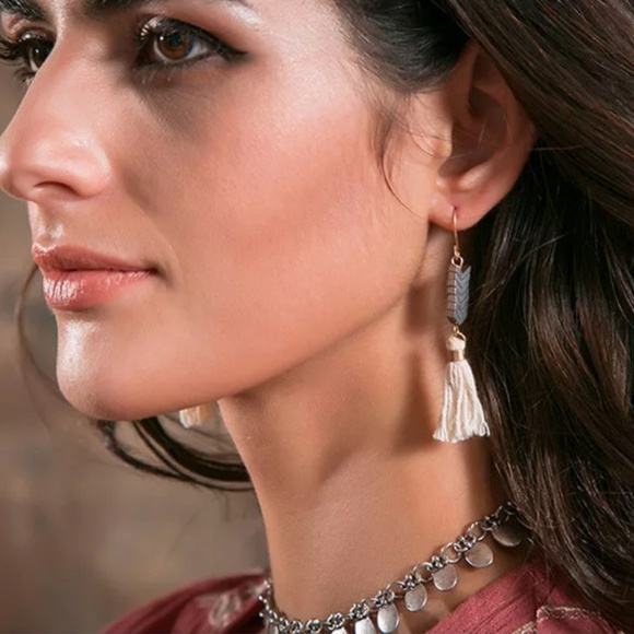 Boho Drop Tassels Earrings - Picture 2 of 5